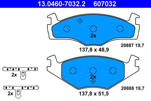 Brake pads ate 0460 7032 - brake,