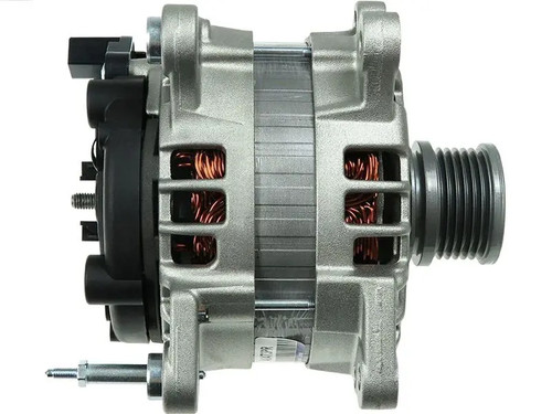 Alternator with freewheel belt