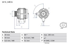 BOSCH 0986083160 Alternator