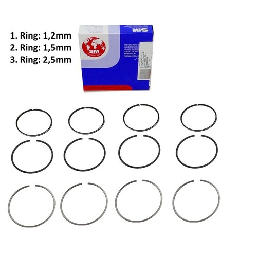 Piston ring set standard - set,